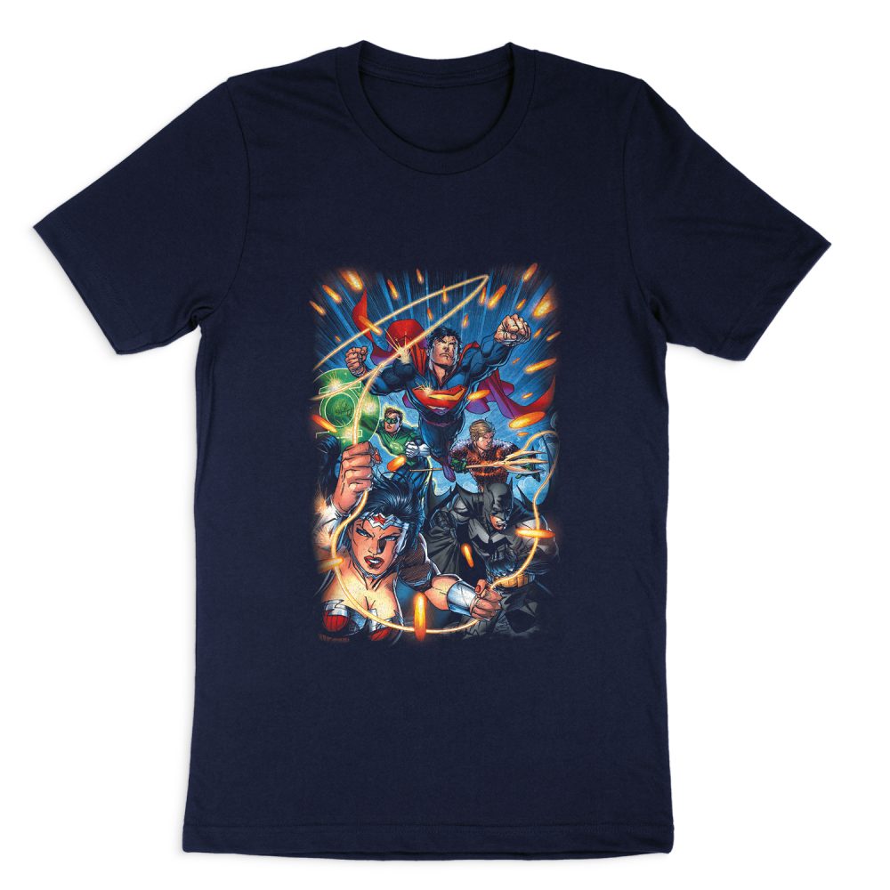 JUSTICE LEAGUE UNDER ATTACK SHORT SLEEVE T-SHIRT