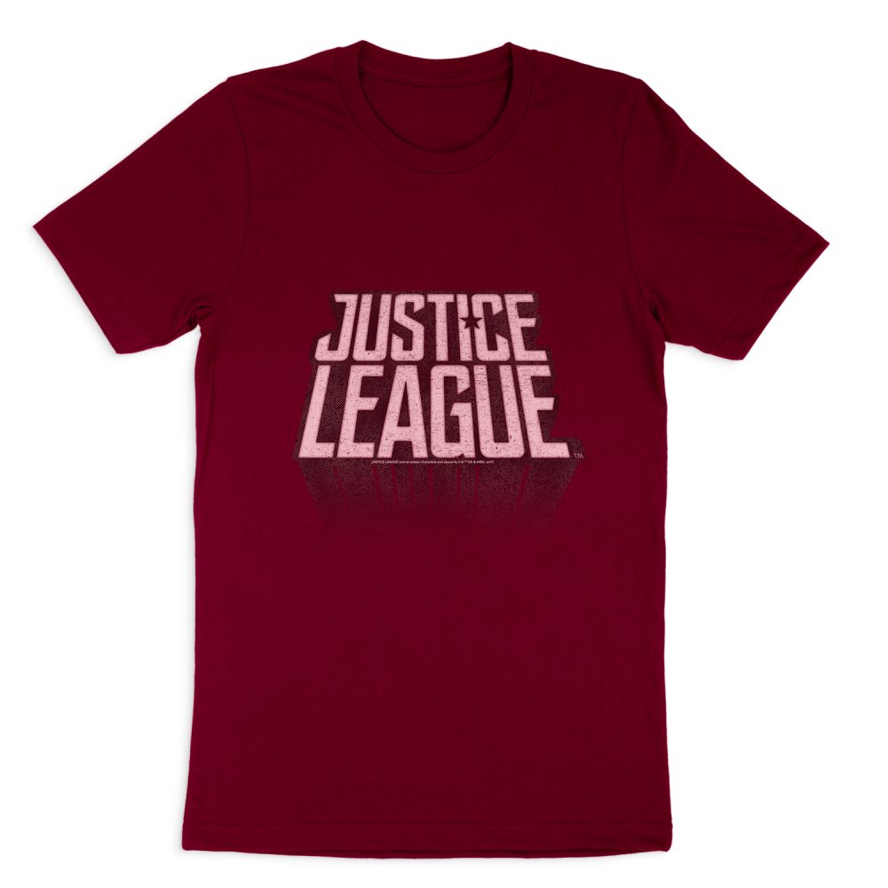 JUSTICE LEAGUE LEAGUE DISTRESSED SHORT SLEEVE T-SHIRT