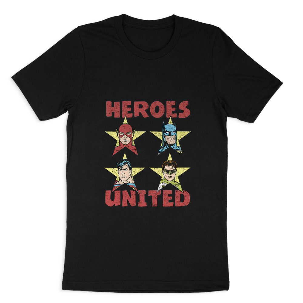 JUSTICE LEAGUE UNITED STARS SHORT SLEEVE T-SHIRT