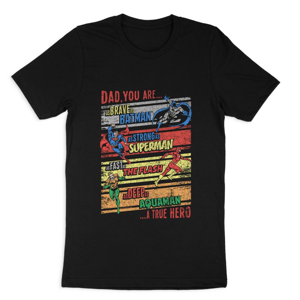 JUSTICE LEAGUE A TRUE HERO SHORT SLEEVE T-SHIRT