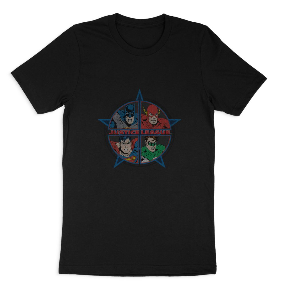 JUSTICE LEAGUE FOUR HEROES SHORT SLEEVE T-SHIRT