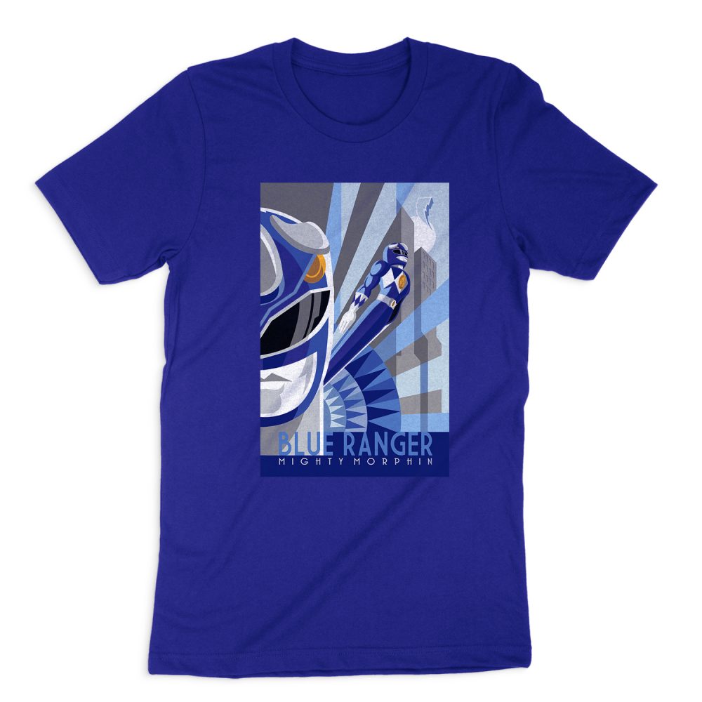 POWER RANGERS BLUE RANGER DECO SHORT SLEEVE T-SHIRT