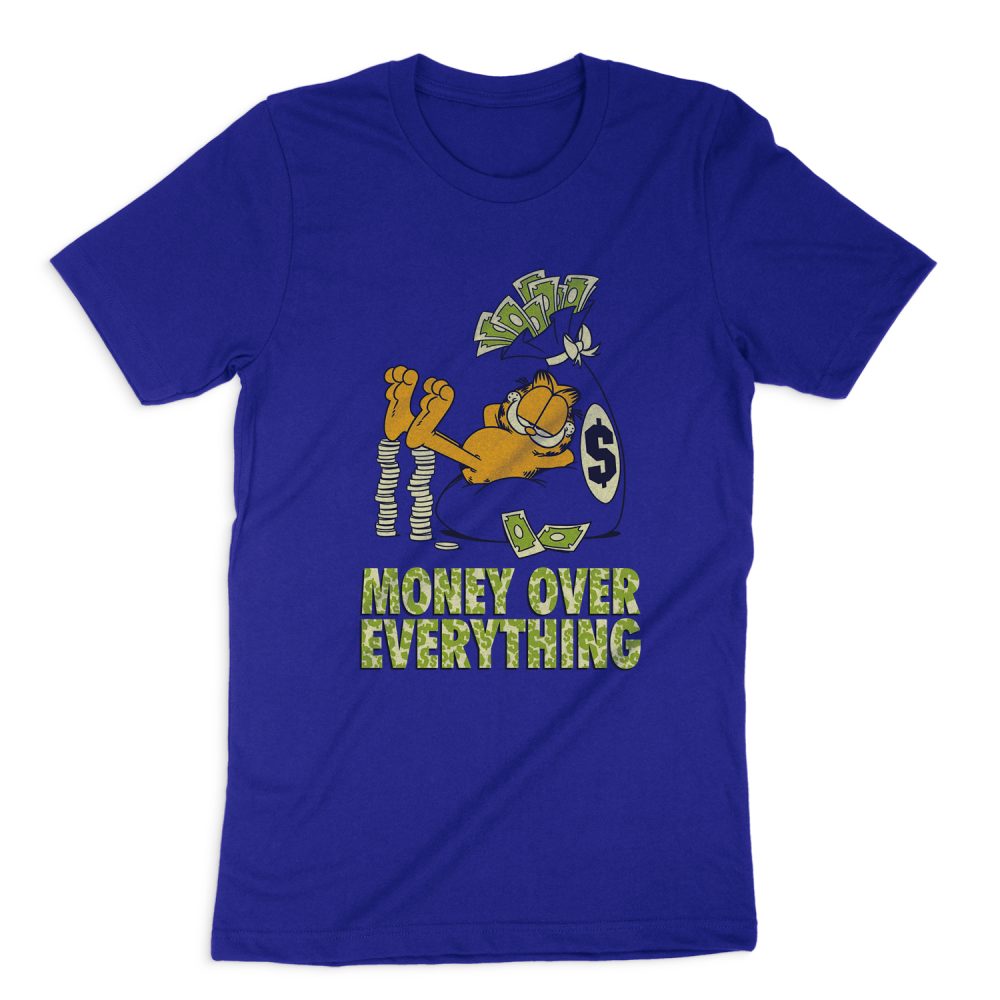 GARFIELD MONEY IS EVERYTHING SHORT SLEEVE T-SHIRT