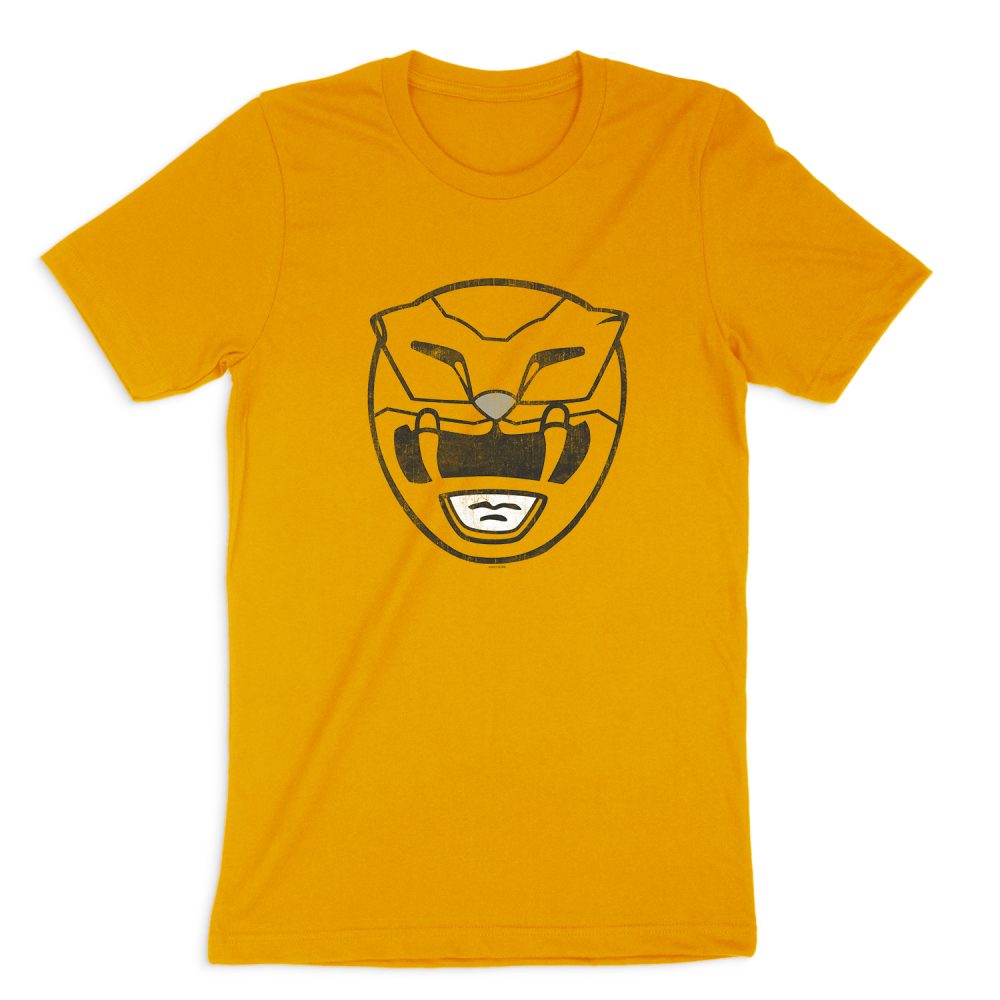 POWER RANGERS YELLOW RANGER MASK SHORT SLEEVE T-SHIRT