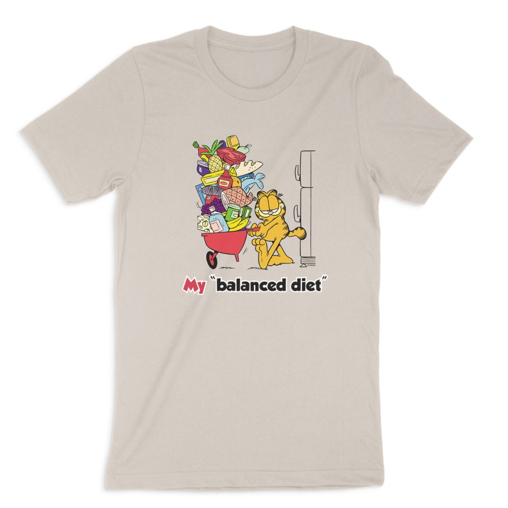 GARFIELD BALANCED DIET SHORT SLEEVE T-SHIRT