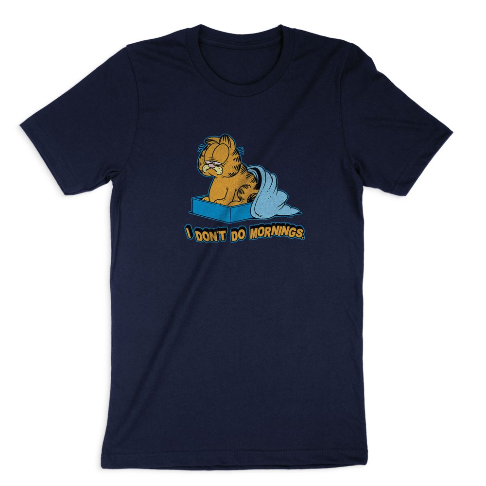 GARFIELD I DONT DO MORNINGS SHORT SLEEVE T-SHIRT