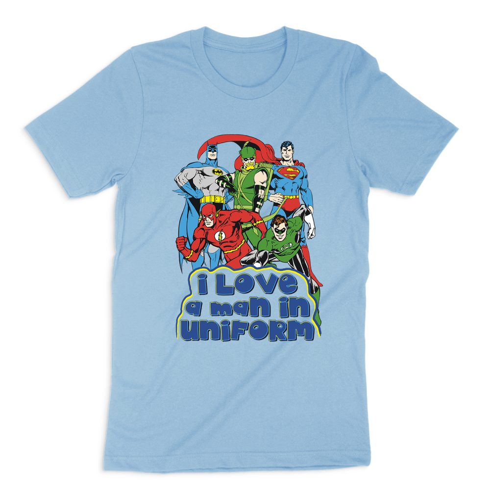 DC COMICS I LOVE A MAN IN UNIFORM SHORT SLEEVE T-SHIRT