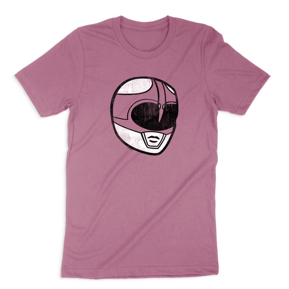 MIGHTY MORPHIN POWER RANGERS PINK RANGER MASK SHORT SLEEVE T-SHIRT