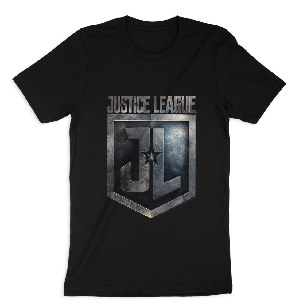 JUSTICE LEAGUE SHIELD LOGO SHORT SLEEVE T-SHIRT