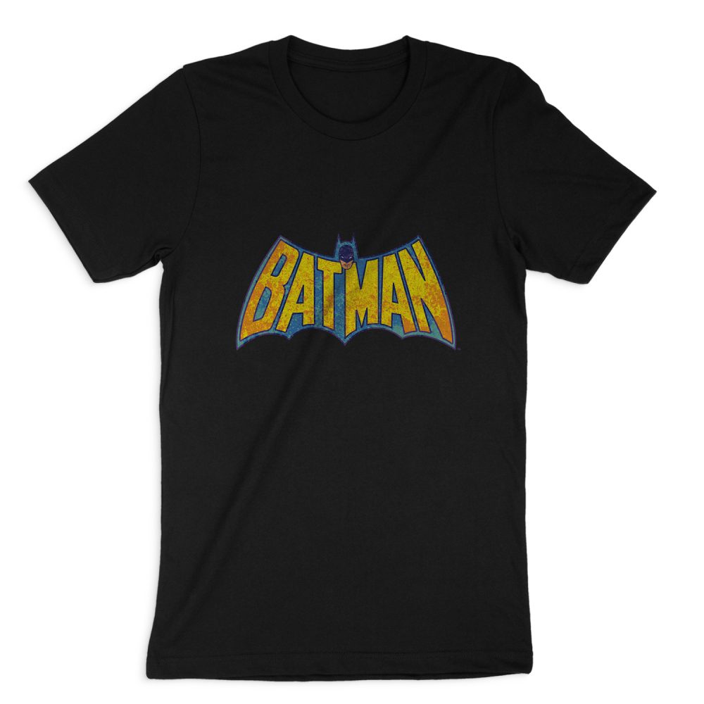 DC COMICS BATMAN NEON DISTRESS LOGO SHORT SLEEVE T-SHIRT