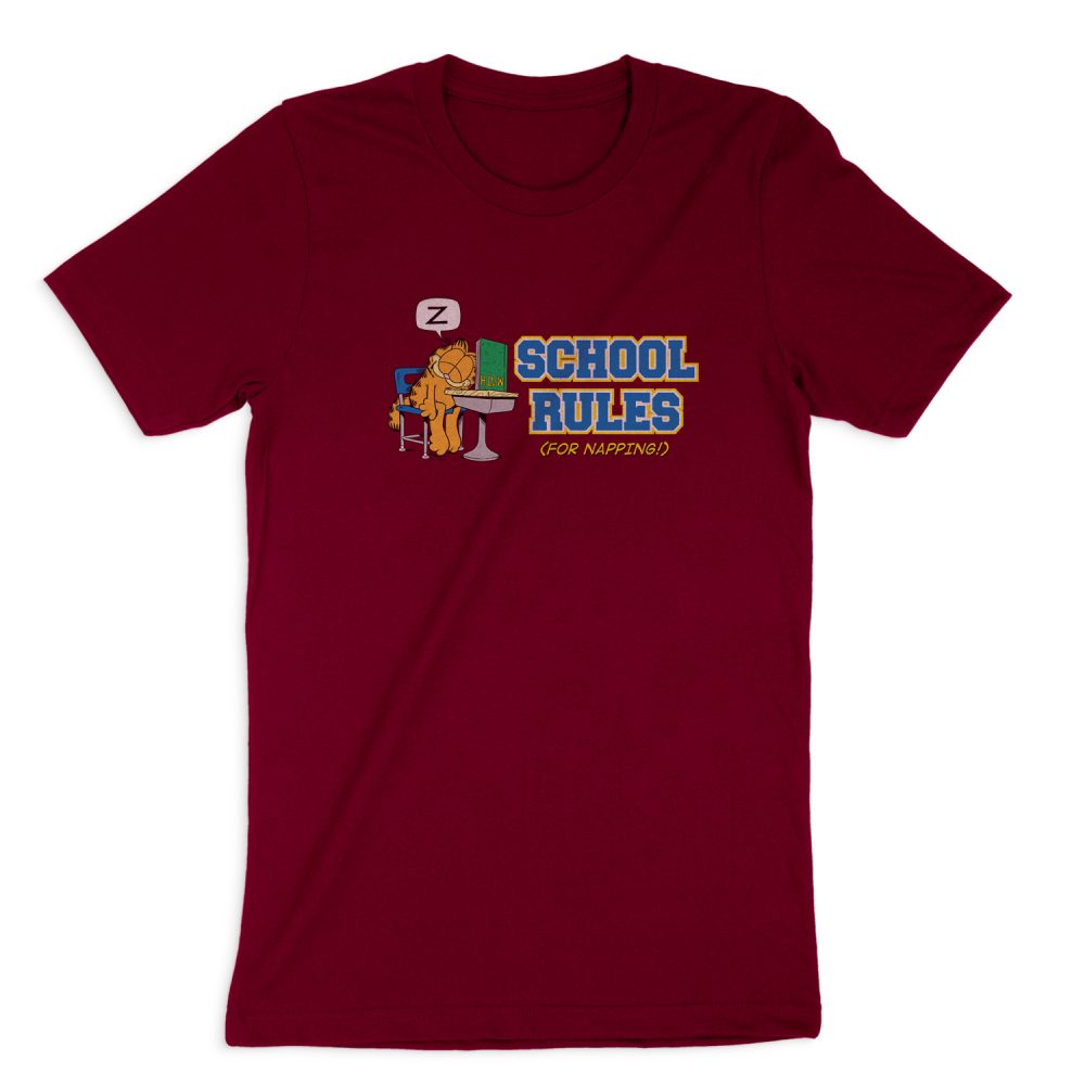 GARFIELD SCHOOL RULES SHORT SLEEVE T-SHIRT