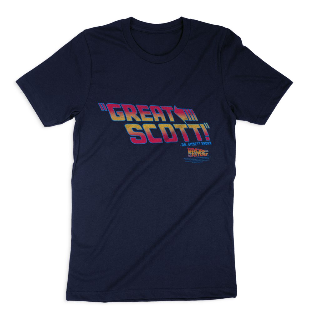 BACK TO THE FUTURE GREAT SCOTT SHORT SLEEVE T-SHIRT