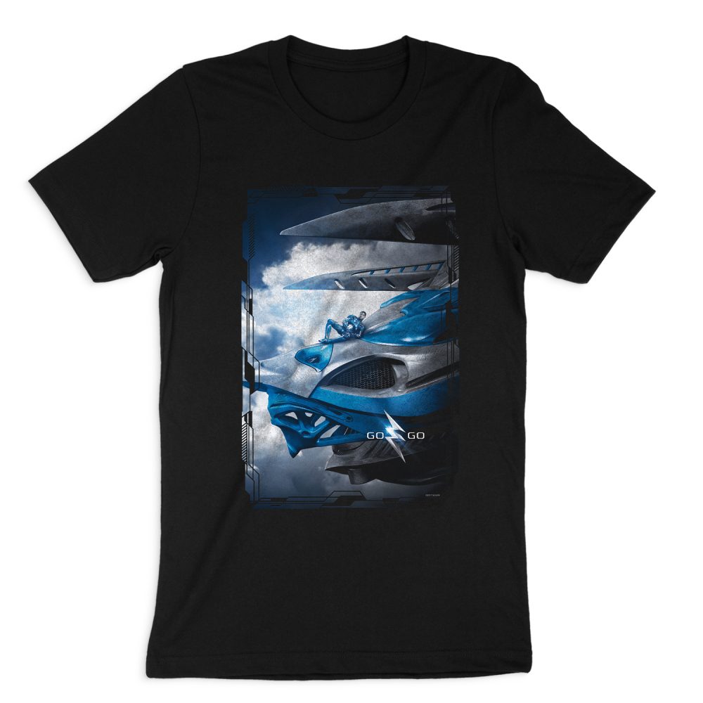 POWER RANGERS BLUE ZORD POSTER SHORT SLEEVE T-SHIRT