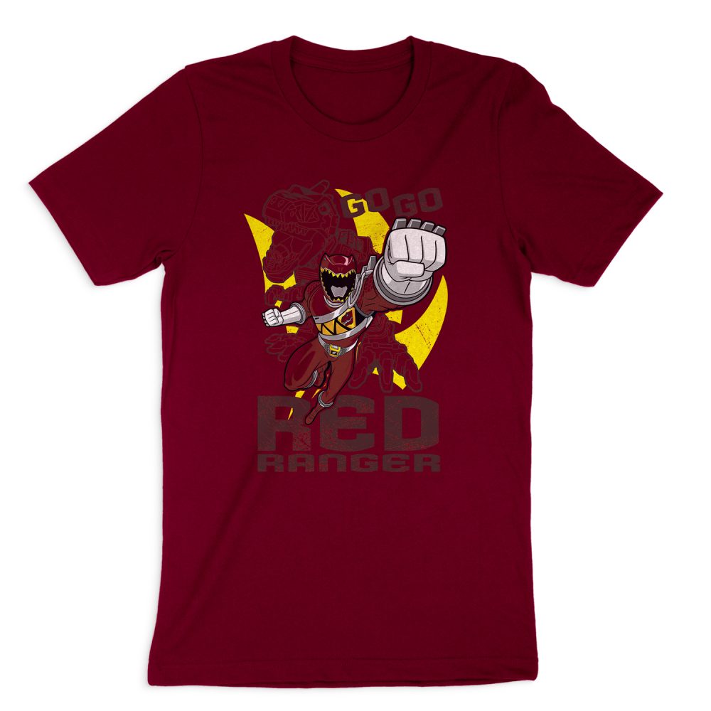 POWER RANGERS GO RED SHORT SLEEVE T-SHIRT