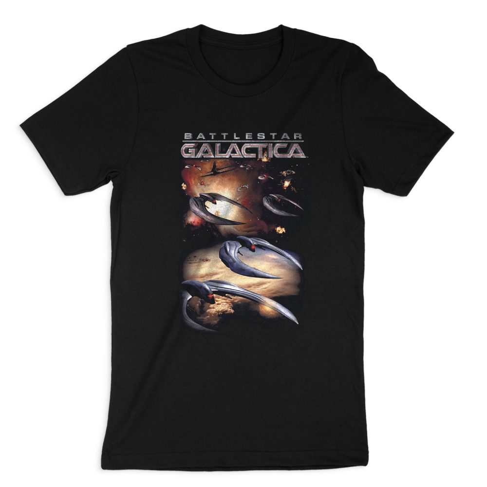 BATTLESTAR GALACTICA WHEN CYLONS ATTACK SHORT SLEEVE T-SHIRT