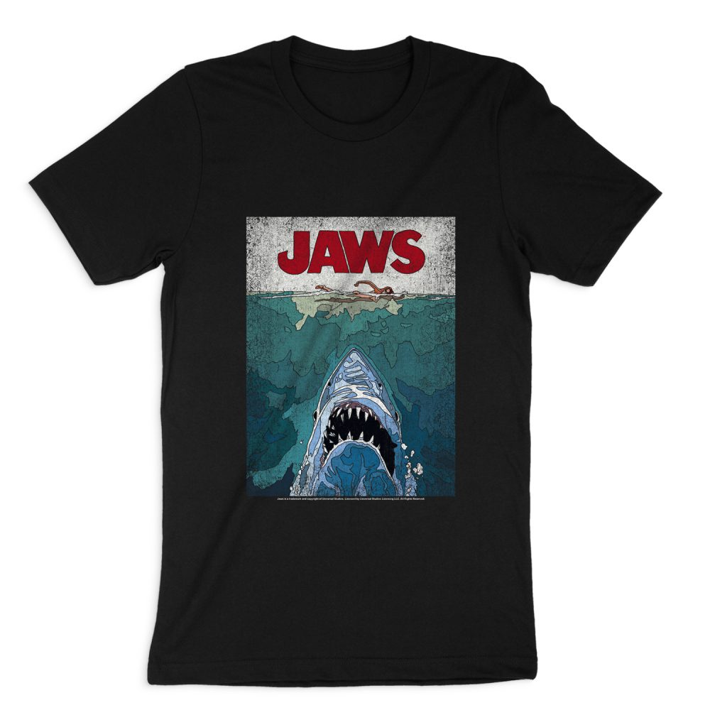 JAWS LINED POSTER SHORT SLEEVE T-SHIRT