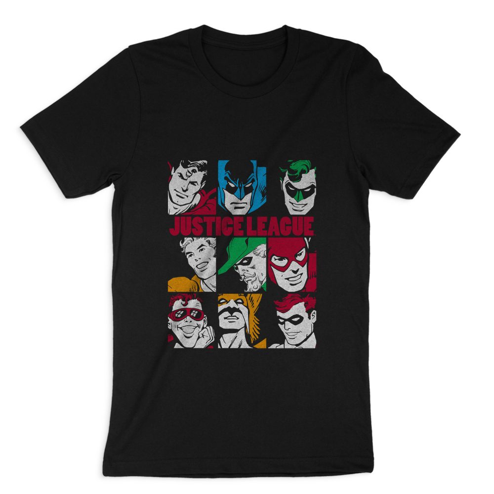 DC COMICS NINE BLOCKS OF JUSTICE SHORT SLEEVE T-SHIRT