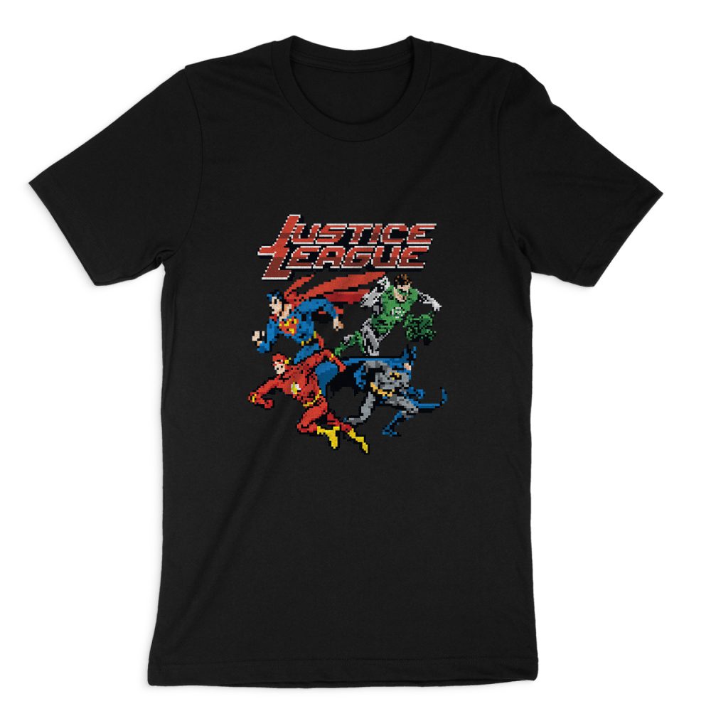 JUSTICE LEAGUE PIXEL LEAGUE T-SHIRT