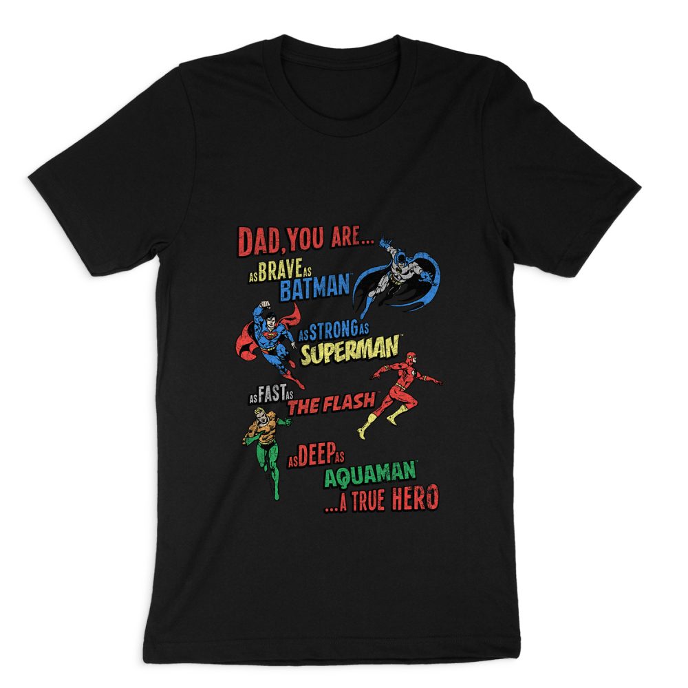JUSTICE LEAGUE DAD HERO SHORT SLEEVE T-SHIRT