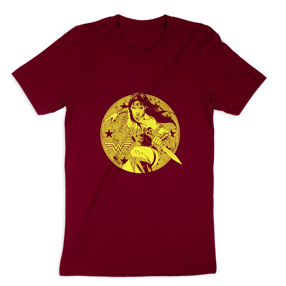 WONDER WOMAN DISTRESSED SHORT SLEEVE T-SHIRT