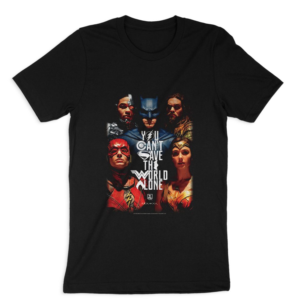 JUSTICE LEAGUE SAVE THE WORLD POSTER SHORT SLEEVE T-SHIRT
