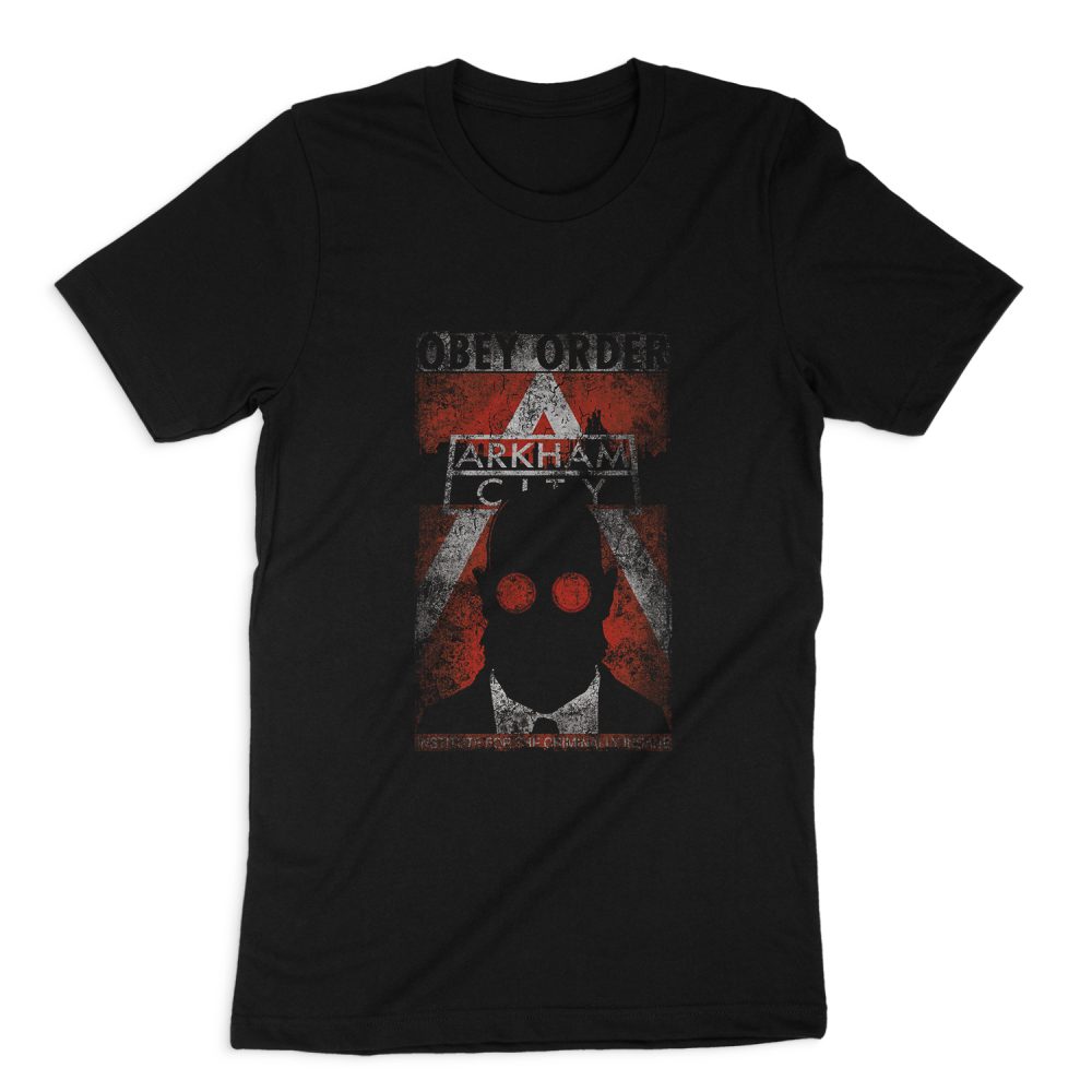 BATMAN - ARKHAM OBEY ORDER POSTER SHORT SLEEVE T-SHIRT