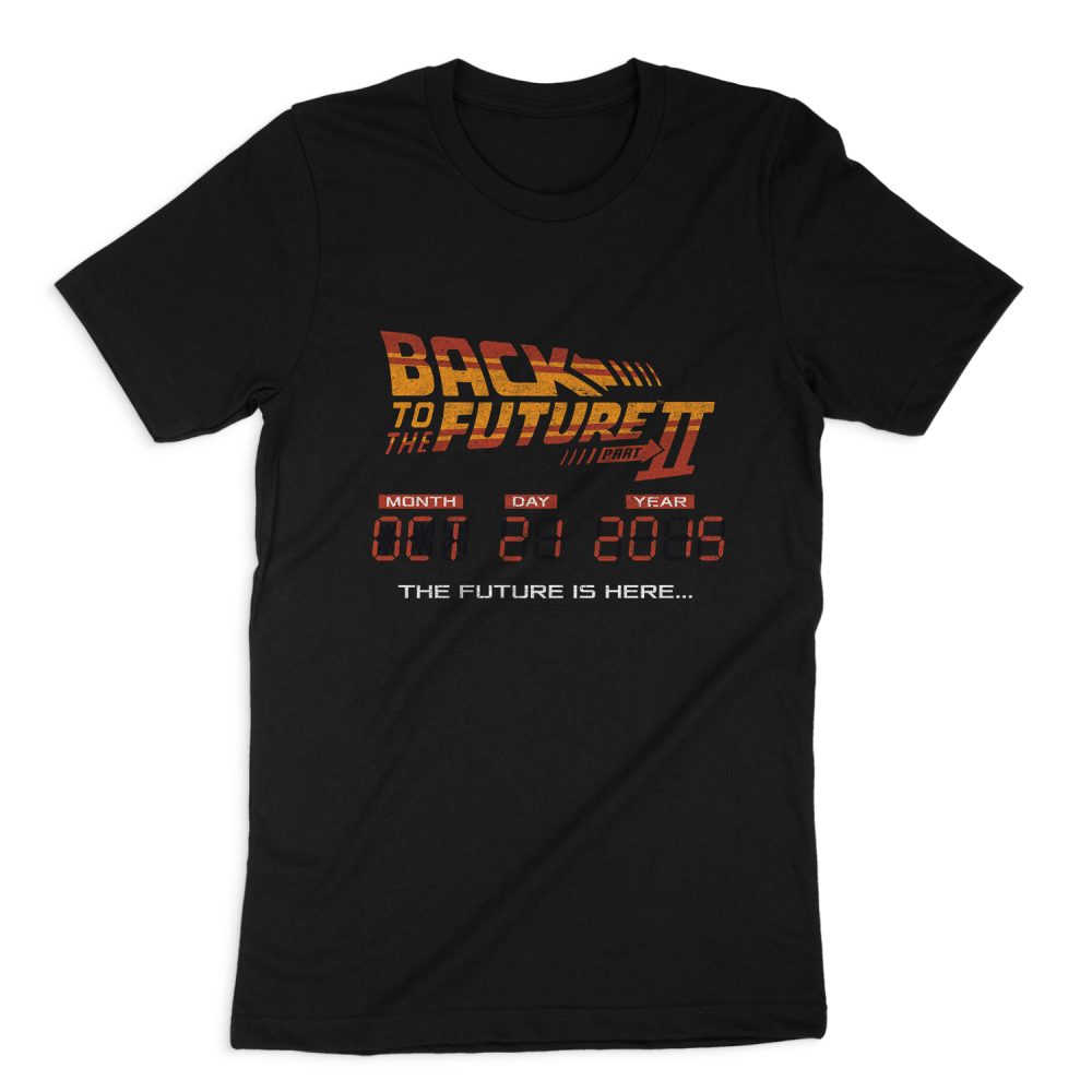 BACK TO THE FUTURE II FUTURE IS HERE SHORT SLEEVE T-SHIRT