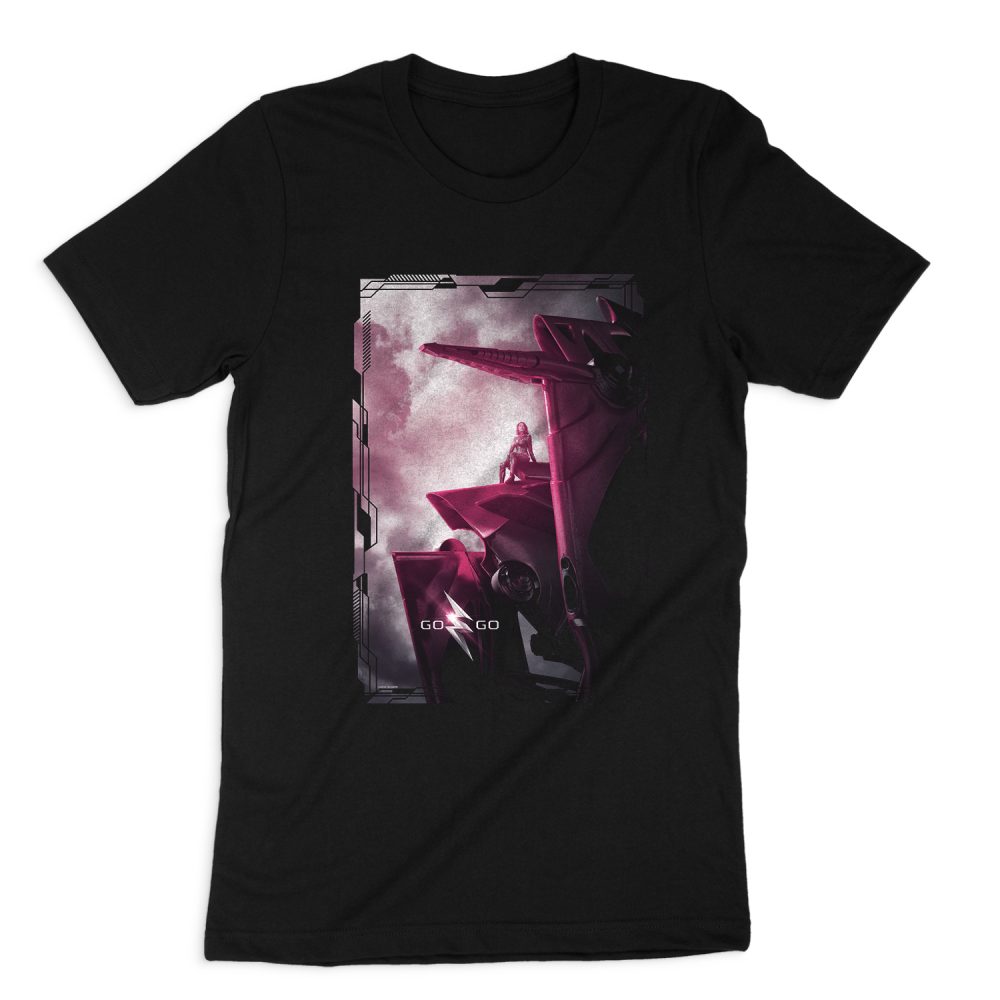 POWER RANGERS PINK ZORD POSTER SHORT SLEEVE T-SHIRT
