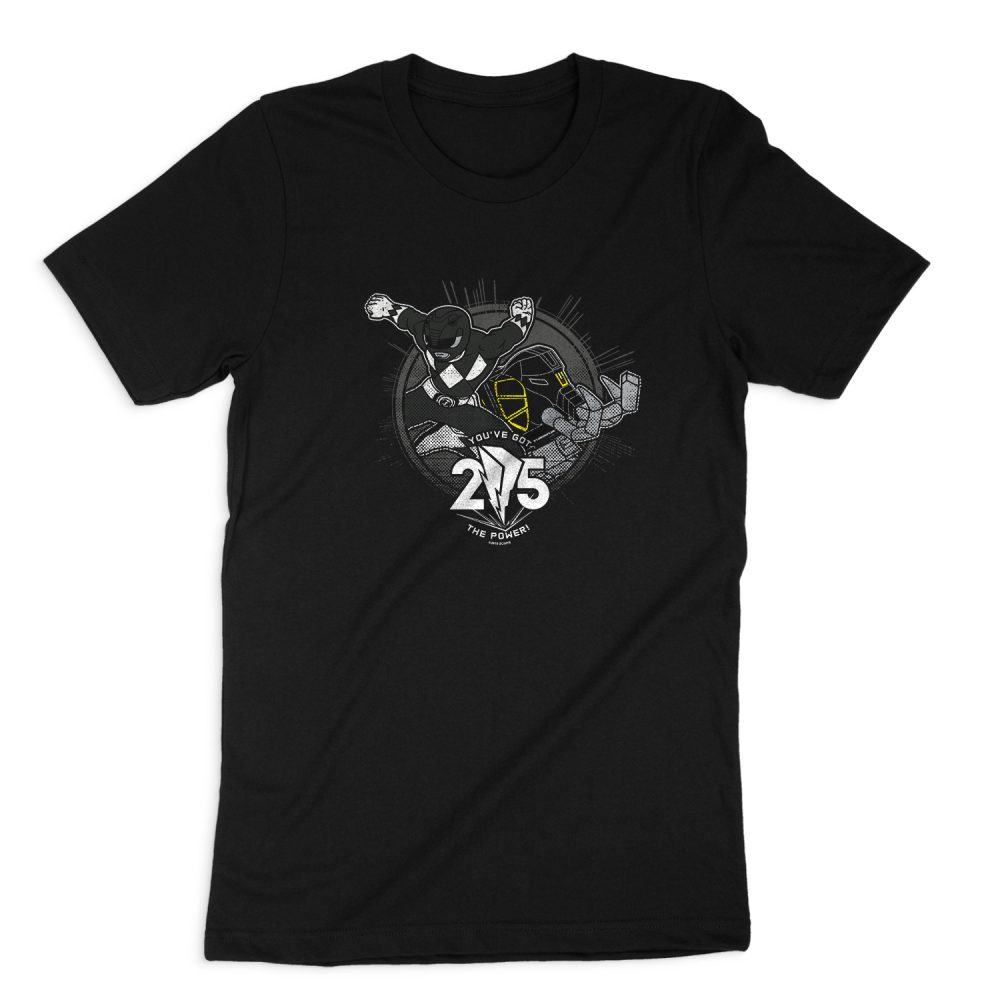 POWER RANGERS BLACK 25 SHORT SLEEVE T-SHIRT