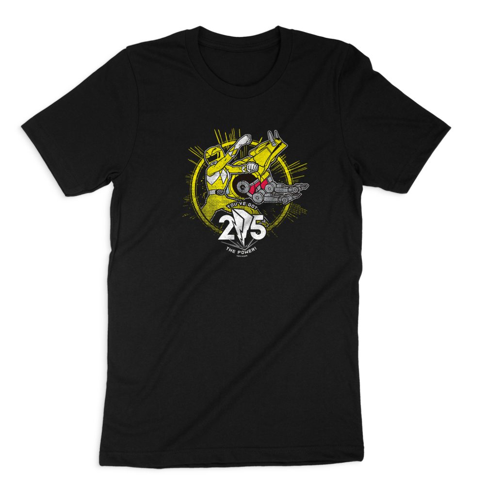 POWER RANGERS YELLOW 25 SHORT SLEEVE T-SHIRT