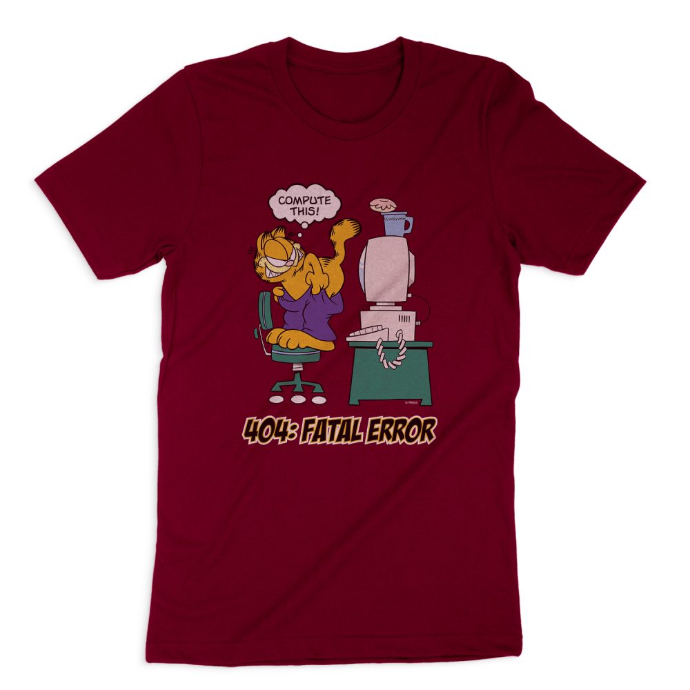 GARFIELD COMPUTE THIS SHORT SLEEVE T-SHIRT