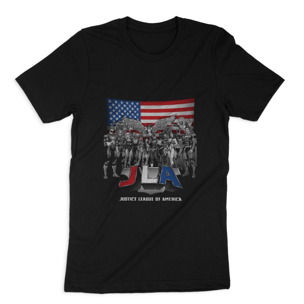 JUSTICE LEAGUE ALL AMERICAN LEAGUE SHORT SLEEVE T-SHIRT