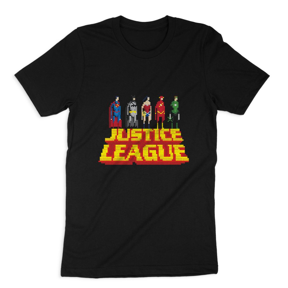 JUSTICE LEAGUE STANDING ABOVE SHORT SLEEVE T-SHIRT
