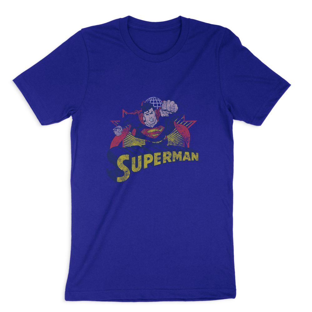 SUPERMAN ROUGH DISTRESS SHORT SLEEVE T-SHIRT