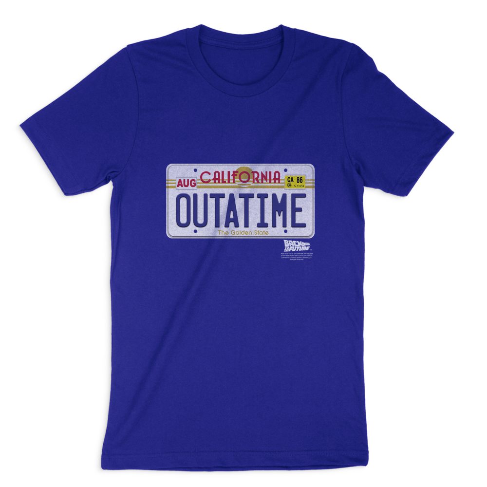 BACK TO THE FUTURE OUTATIME PLATE SHORT SLEEVE T-SHIRT