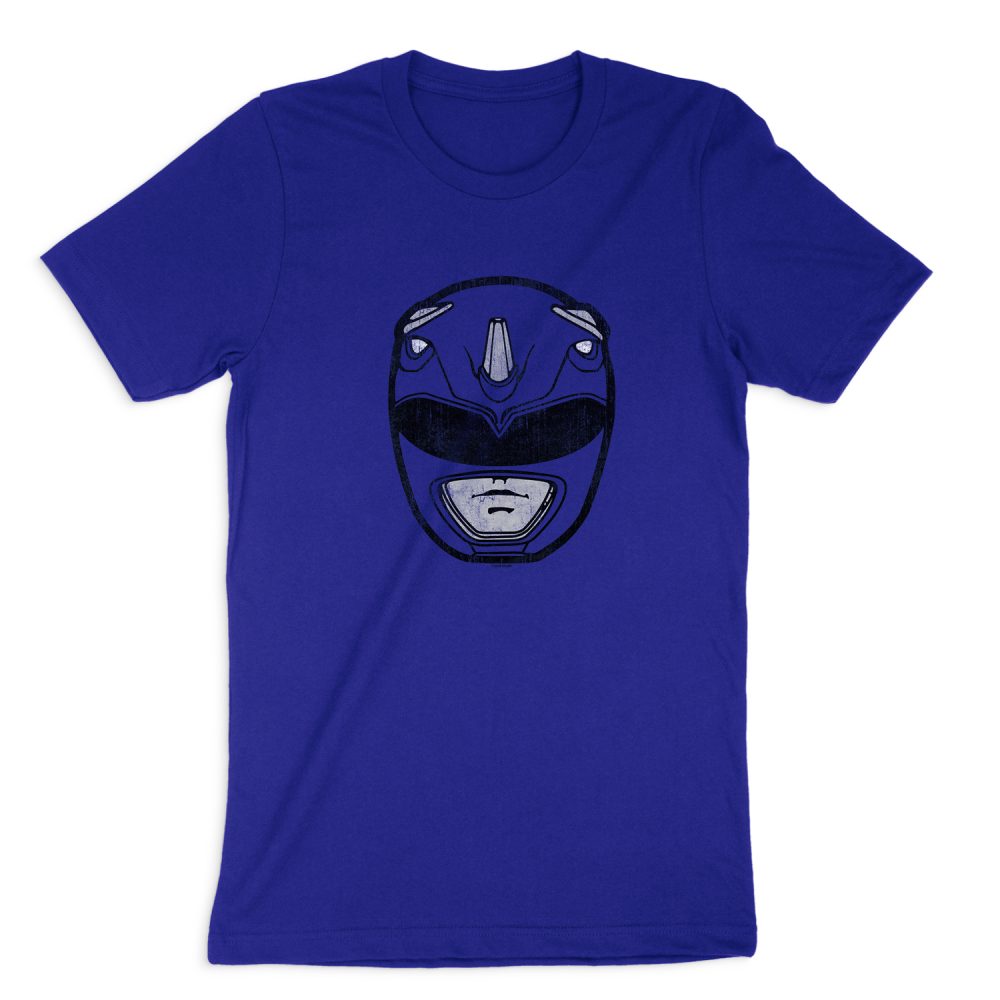 POWER RANGERS BLUE RANGER MASK SHORT SLEEVE T-SHIRT