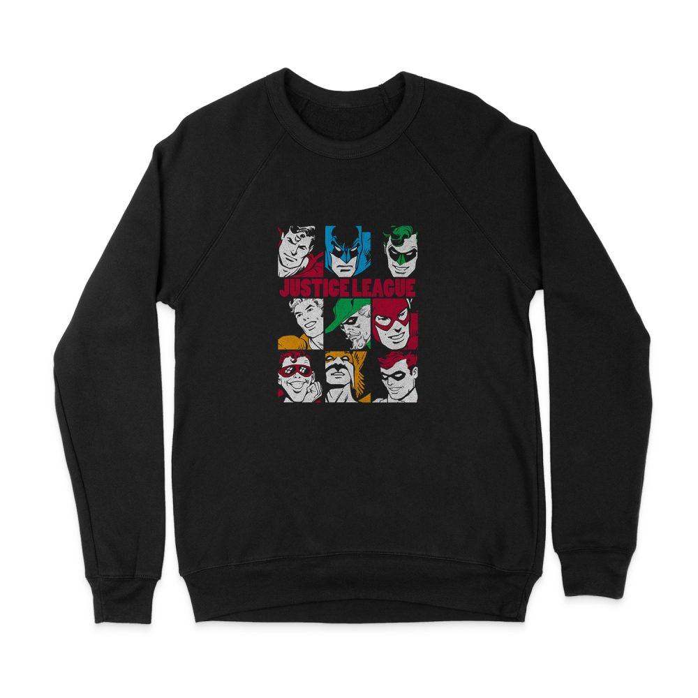 DC COMICS NINE BLOCKS OF JUSTICE SWEATSHIRT