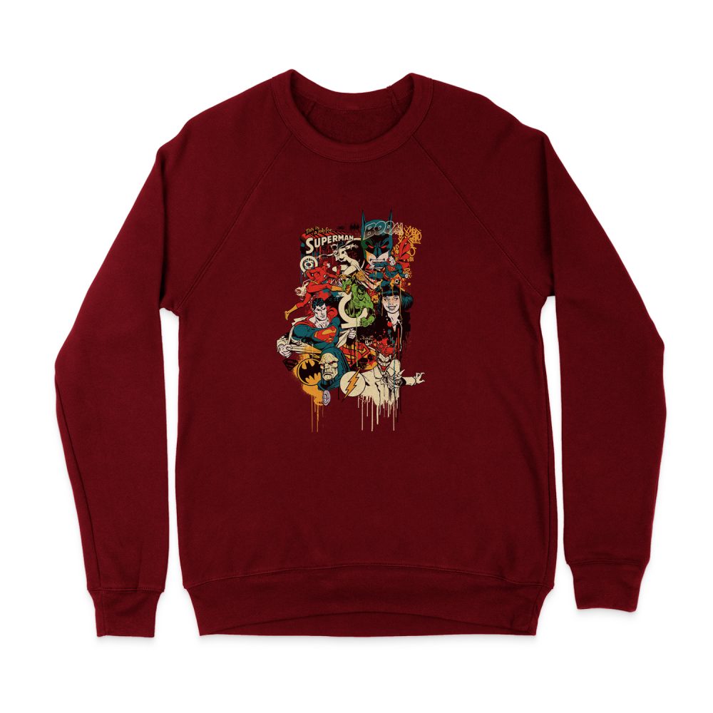 DC COMICS DRIPPING CHARACTERS SWEATSHIRT