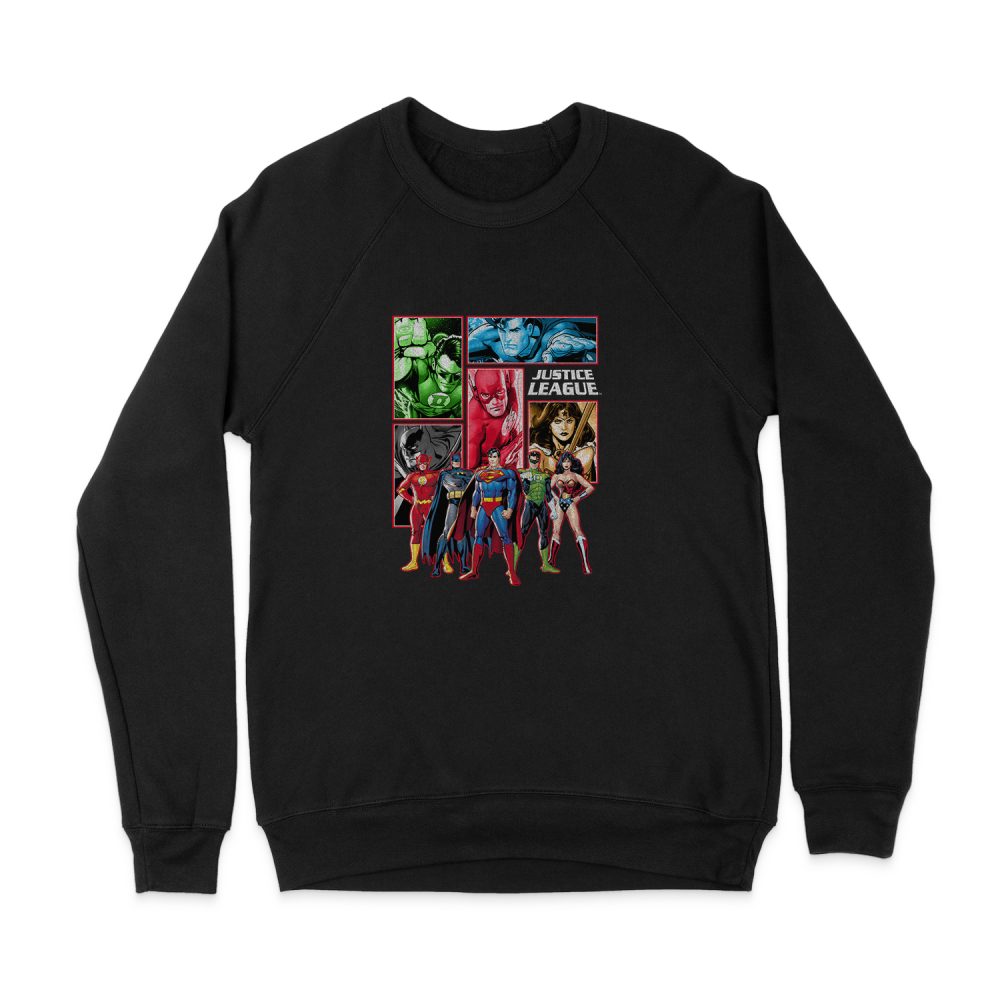 JUSTICE LEAGUE JUSTICE LEAGUE PANELS SWEATSHIRT