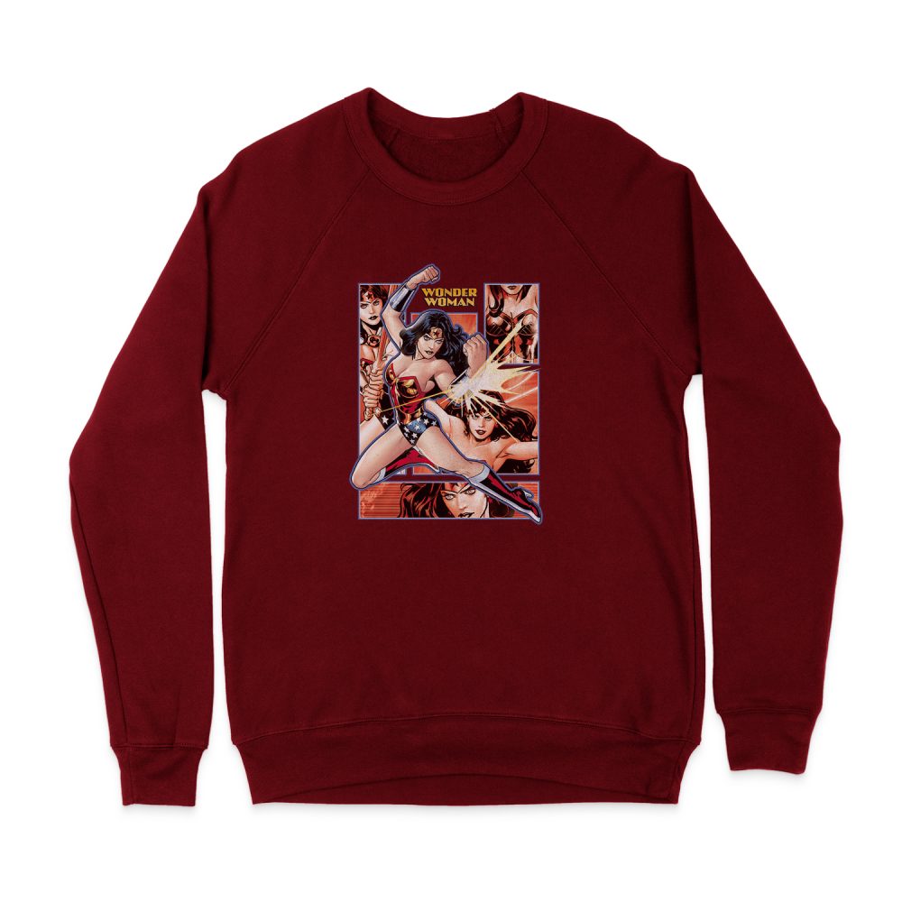 JUSTICE LEAGUE WONDER WOMAN PANELS SWEATSHIRT