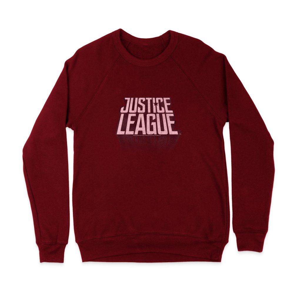 JUSTICE LEAGUE LEAGUE DISTRESSED SWEATSHIRT