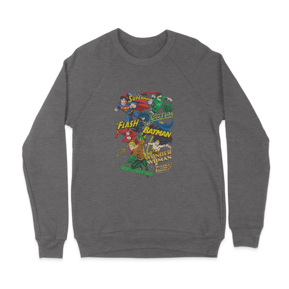 JUSTICE LEAGUE JUSTICE COLLAGE SWEATSHIRT