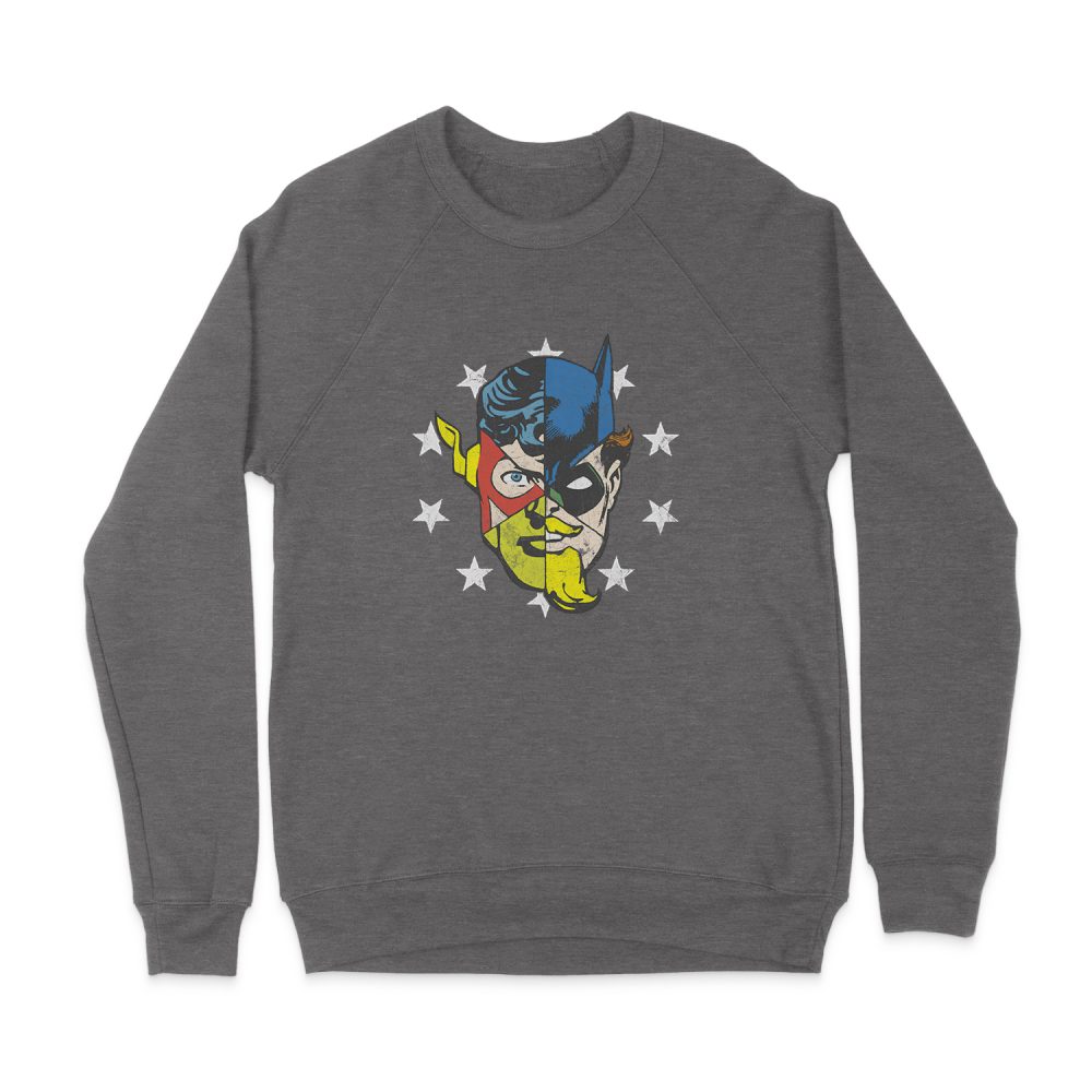JUSTICE LEAGUE FACE OFF SWEATSHIRT