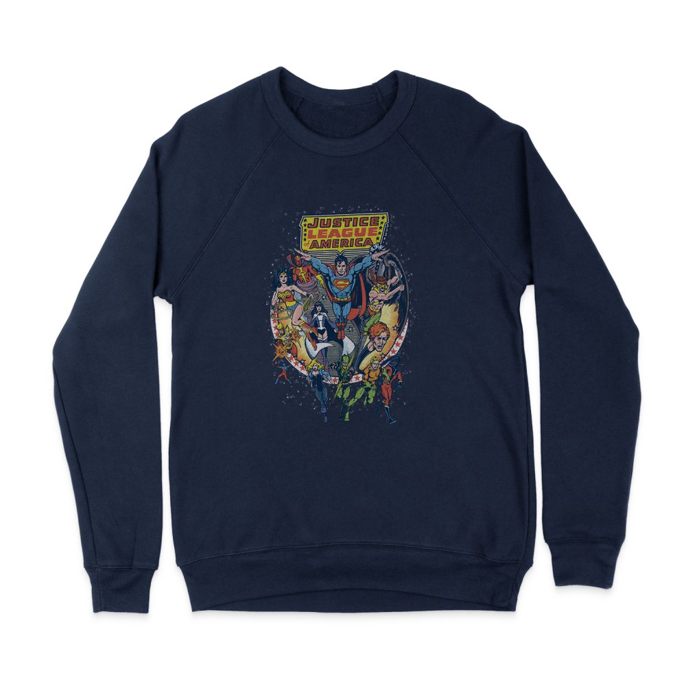 JUSTICE LEAGUE STAR GROUP SWEATSHIRT