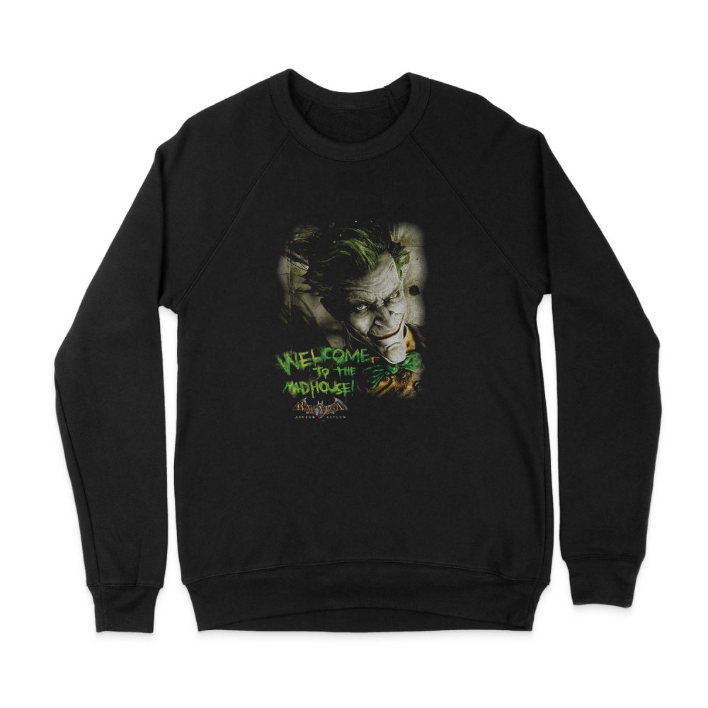 BATMAN - ARKHAM WELCOME TO THE MADHOUSE SWEATSHIRT
