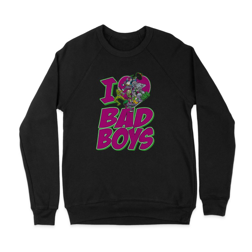 DC COMICS I HEART BAD BOYS SWEATSHIRT