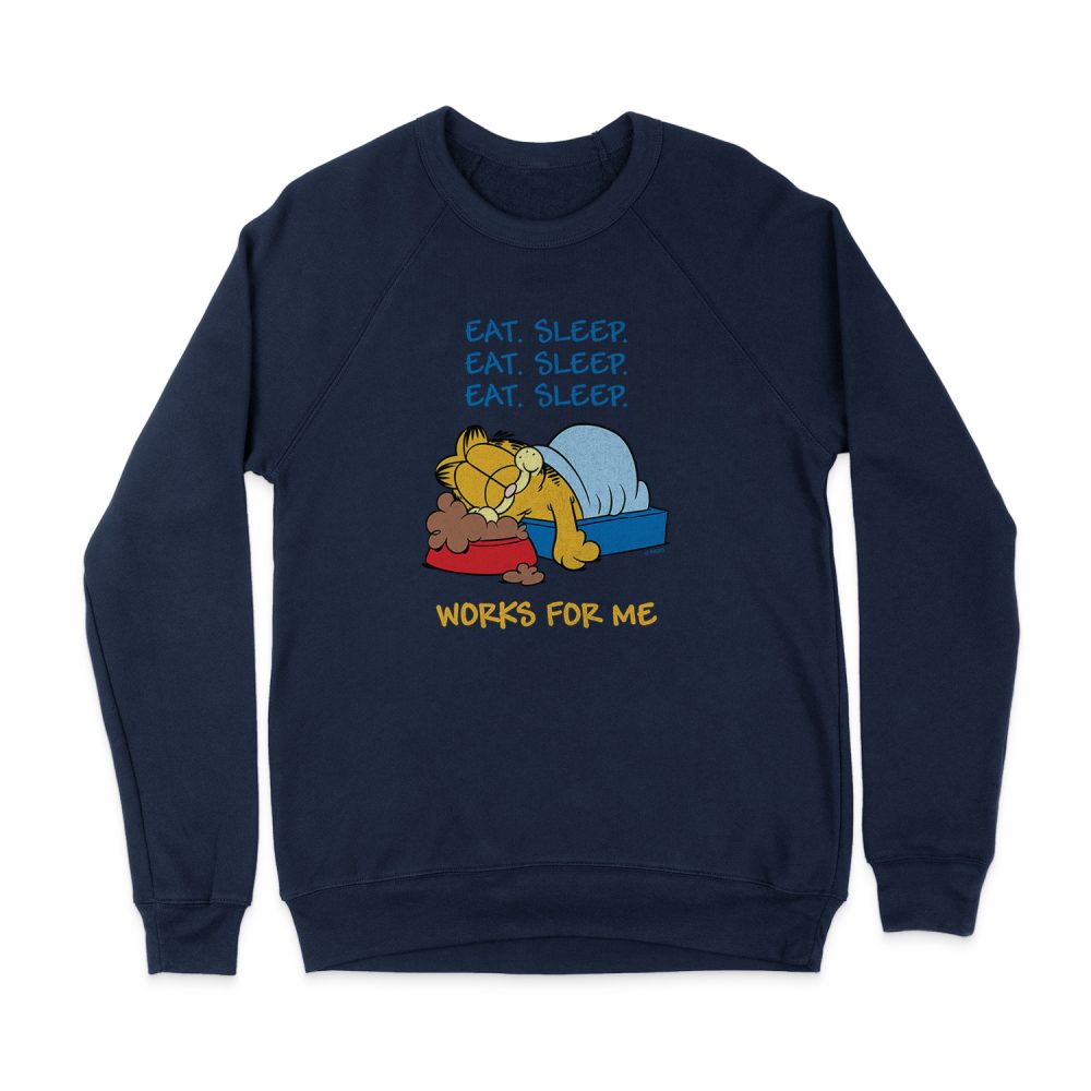 GARFIELD WORKS FOR ME SWEATSHIRT