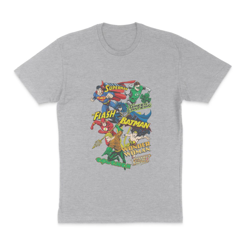 JUSTICE LEAGUE JUSTICE COLLAGE SHORT SLEEVE T-SHIRT