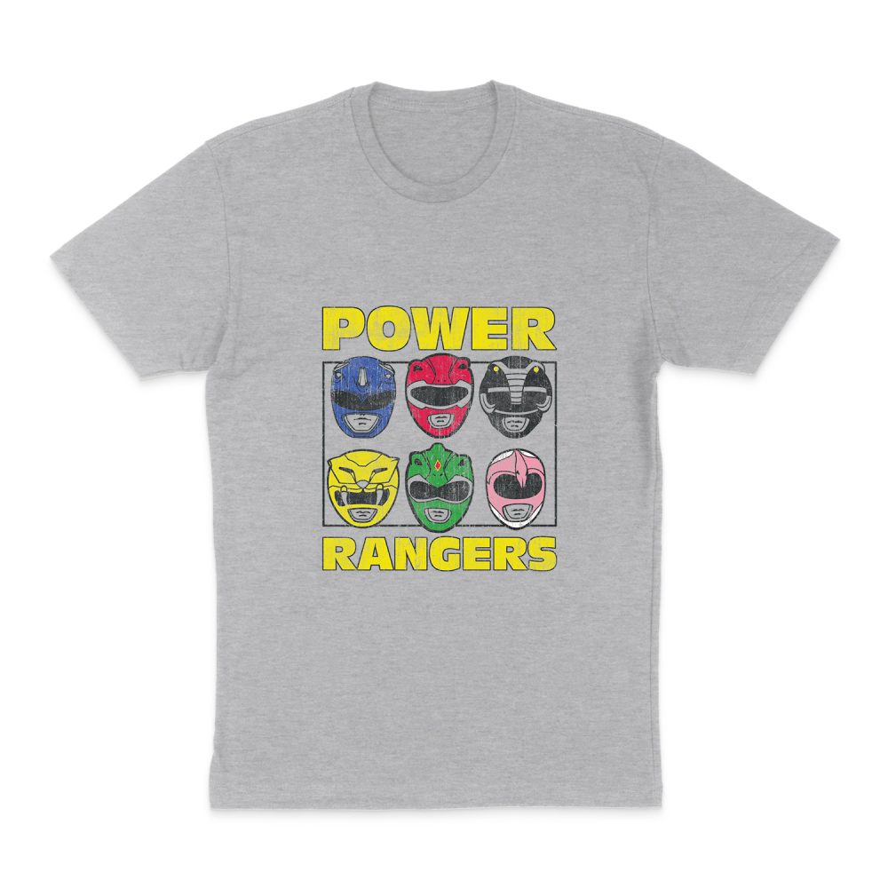 POWER RANGERS RANGER HEADS SHORT SLEEVE T-SHIRT