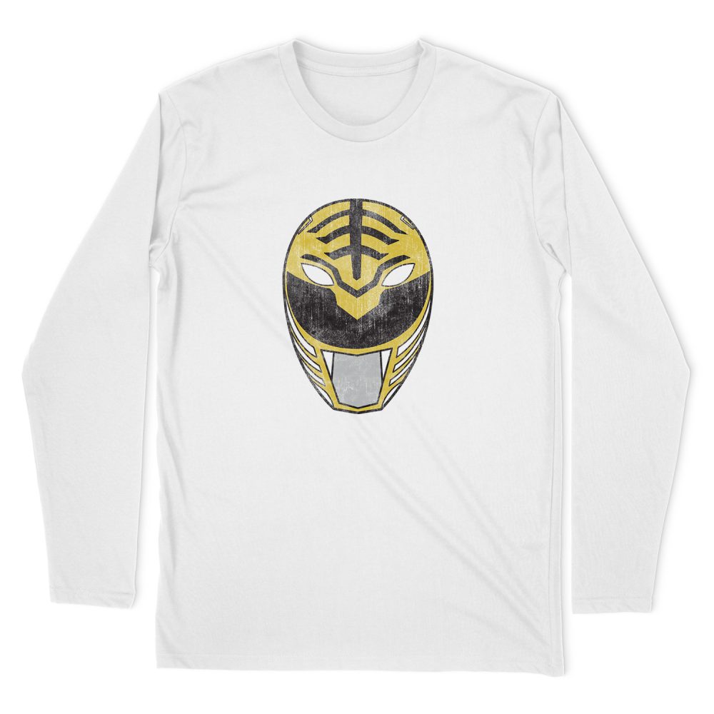 POWER RANGERS WHITE RANGER MASK LONG SLEEVE T-SHIRT